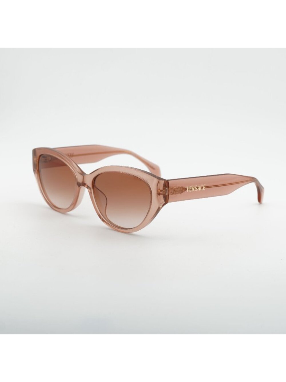 Versace VE4495D 543413 Sunglasses Peach Cat Eye Frame, Pink Lenses